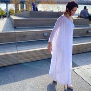 White Grecian goddess gown